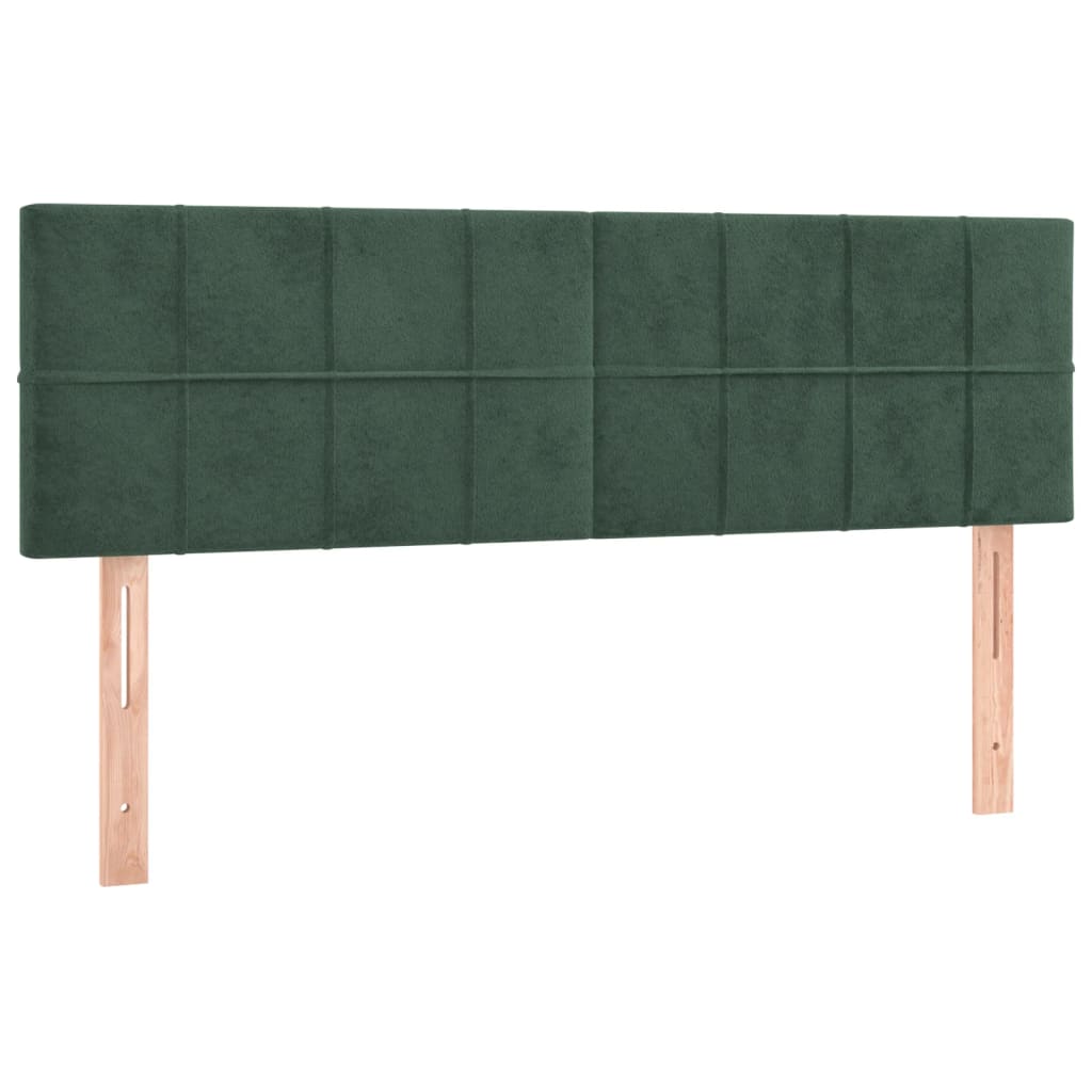 Têtes de lit 2 pcs Vert foncé 72x5x78/88 cm Velours