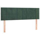 Têtes de lit 2 pcs Vert foncé 72x5x78/88 cm Velours