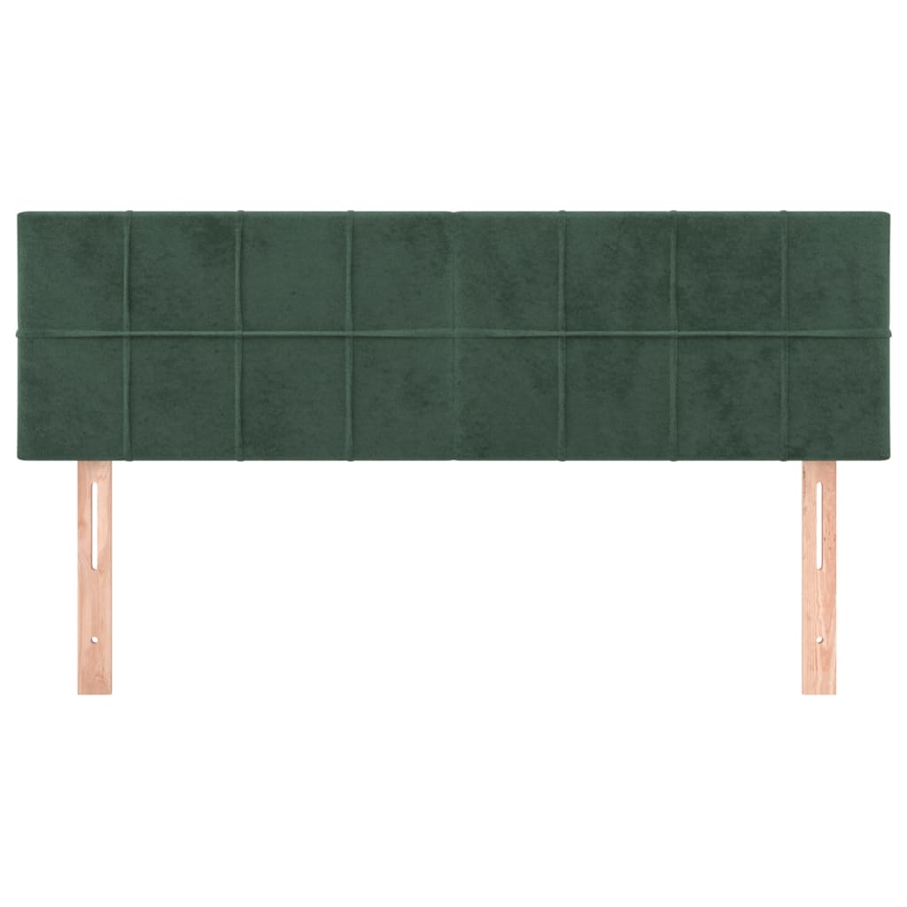 Têtes de lit 2 pcs Vert foncé 72x5x78/88 cm Velours