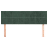 Têtes de lit 2 pcs Vert foncé 72x5x78/88 cm Velours