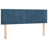 Têtes de lit 2 pcs Bleu foncé 72x5x78/88 cm Velours