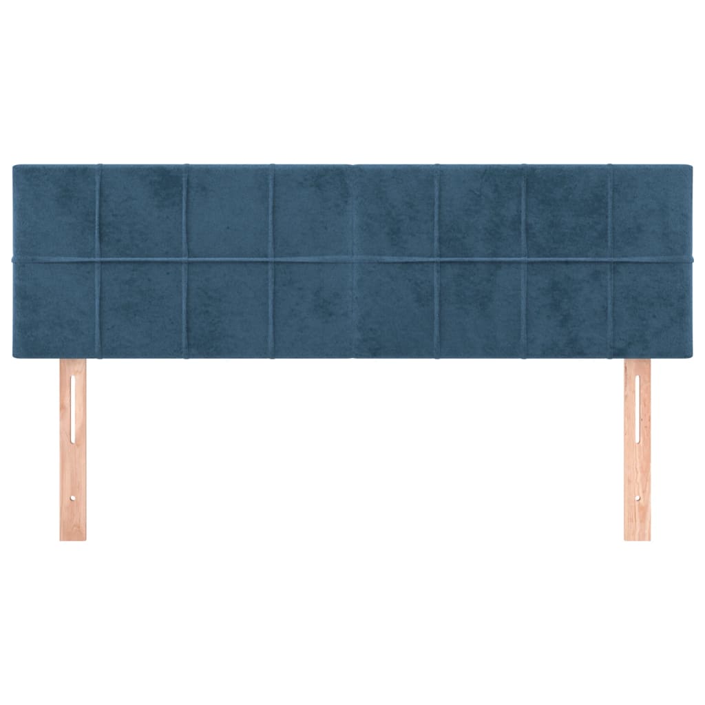 Têtes de lit 2 pcs Bleu foncé 72x5x78/88 cm Velours