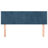 Têtes de lit 2 pcs Bleu foncé 72x5x78/88 cm Velours