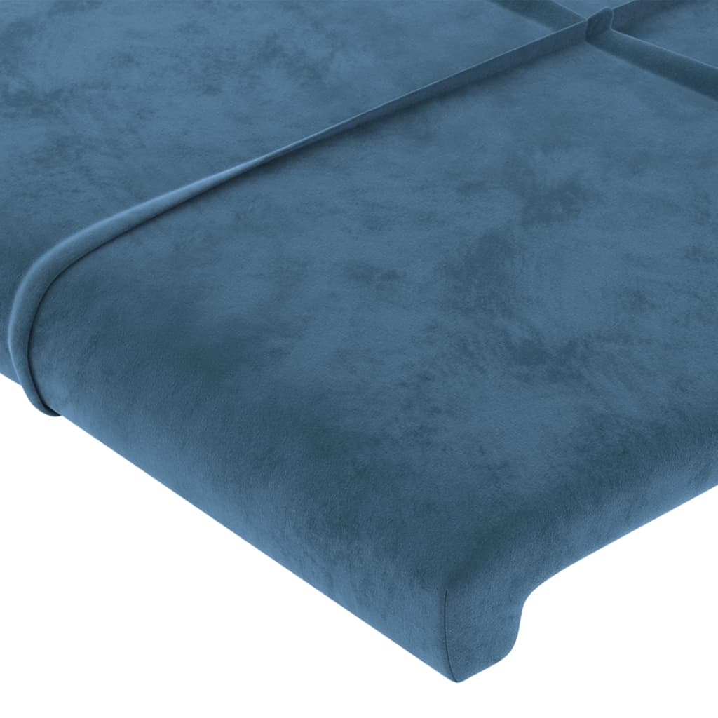 Têtes de lit 2 pcs Bleu foncé 72x5x78/88 cm Velours