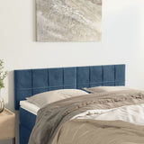 Têtes de lit 2 pcs Bleu foncé 72x5x78/88 cm Velours