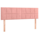 Têtes de lit 2 pcs Rose 72x5x78/88 cm Velours