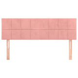 Têtes de lit 2 pcs Rose 72x5x78/88 cm Velours