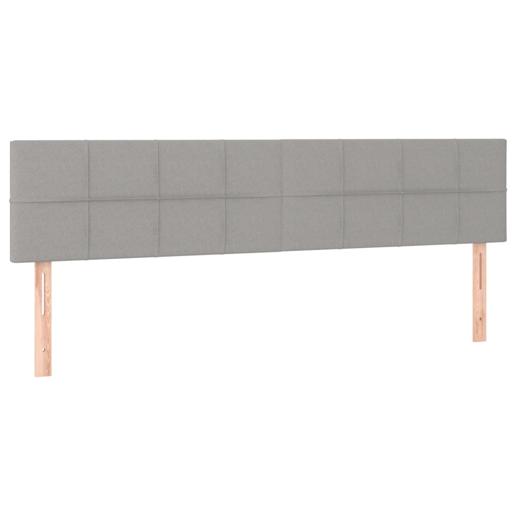 Têtes de lit 2 pcs Gris clair 80x5x78/88 cm Tissu