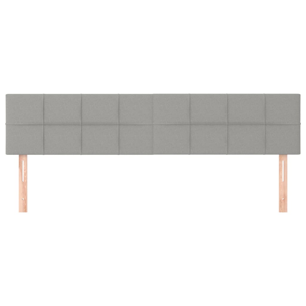 Têtes de lit 2 pcs Gris clair 80x5x78/88 cm Tissu