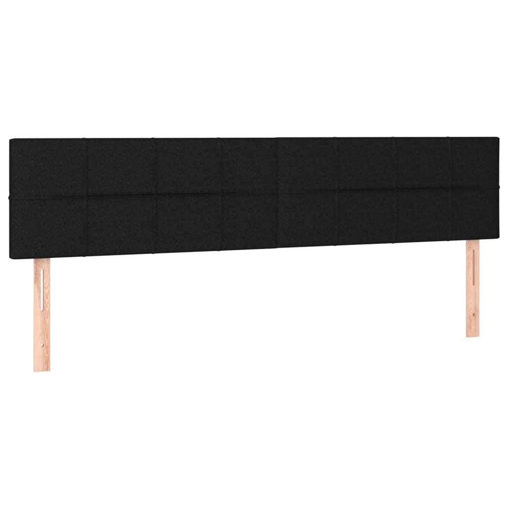 Têtes de lit 2 pcs Noir 80x5x78/88 cm Tissu