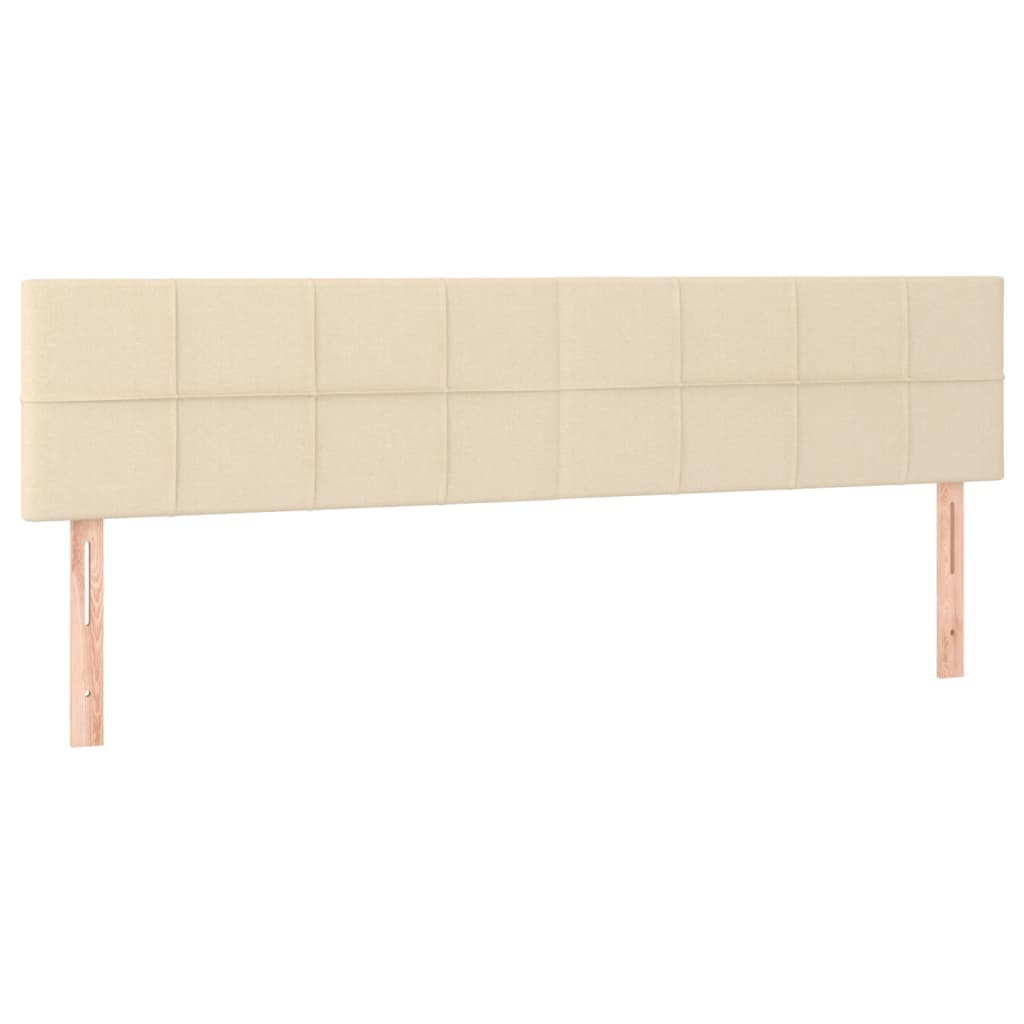 Têtes de lit 2 pcs Crème 80x5x78/88 cm Tissu