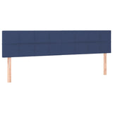 Têtes de lit 2 pcs Bleu 80x5x78/88 cm Tissu