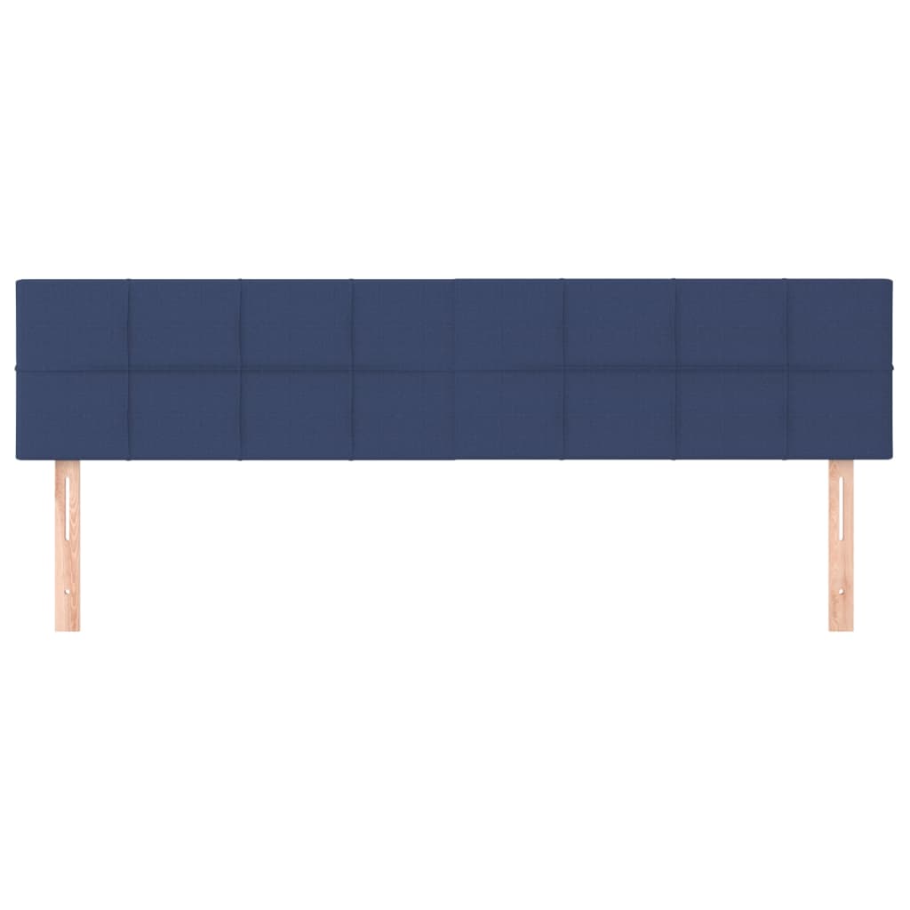 Têtes de lit 2 pcs Bleu 80x5x78/88 cm Tissu