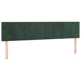 Têtes de lit 2 pcs Vert foncé 80x5x78/88 cm Velours