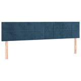 Têtes de lit 2 pcs Bleu foncé 80x5x78/88 cm Velours