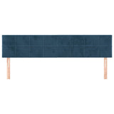 Têtes de lit 2 pcs Bleu foncé 80x5x78/88 cm Velours