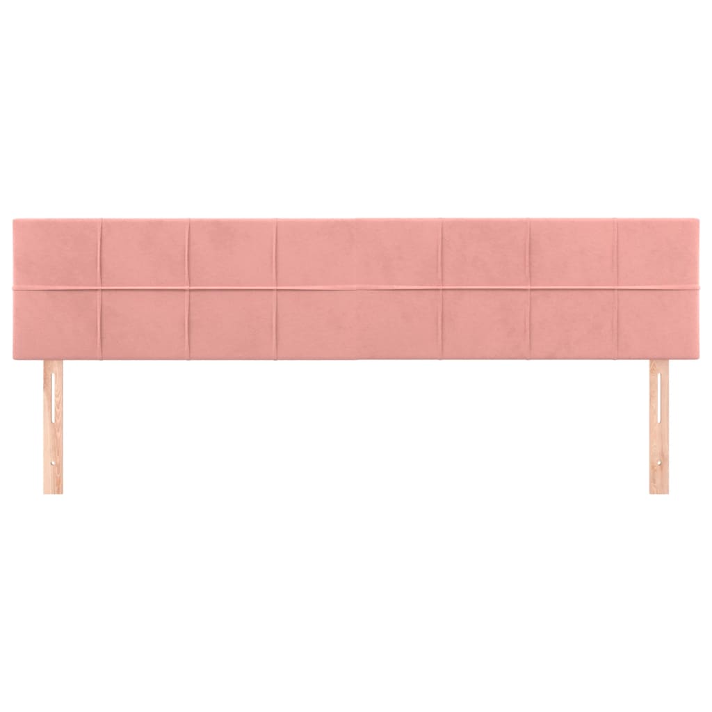 Têtes de lit 2 pcs Rose 80x5x78/88 cm Velours