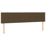 Têtes de lit 2 pcs Marron Foncé 90x5x78/88 cm Tissu