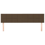 Têtes de lit 2 pcs Marron Foncé 90x5x78/88 cm Tissu