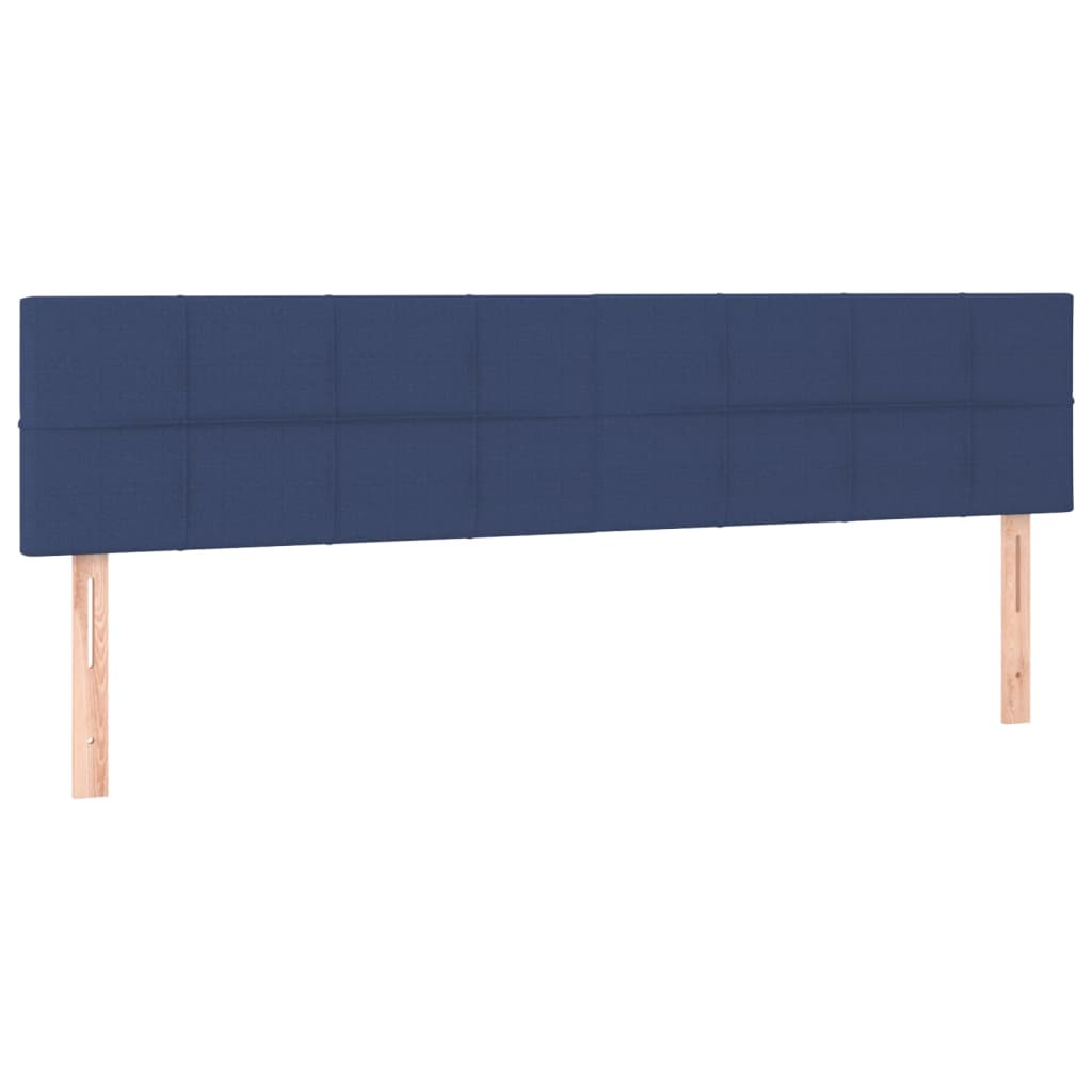 Têtes de lit 2 pcs Bleu 90x5x78/88 cm Tissu