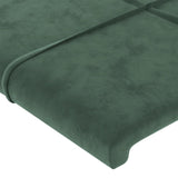 Têtes de lit 2 pcs Vert foncé 90x5x78/88 cm Velours