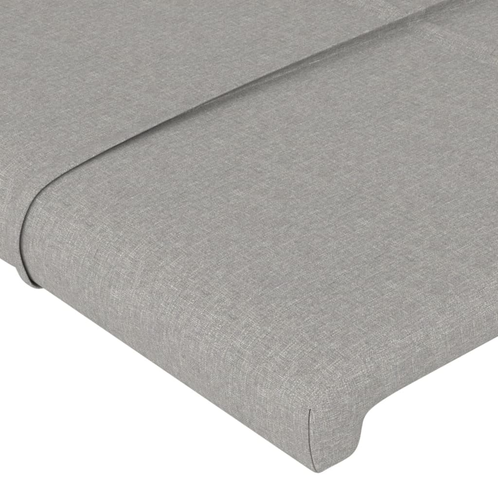 Têtes de lit 2 pcs Gris clair 100x5x78/88 cm Tissu