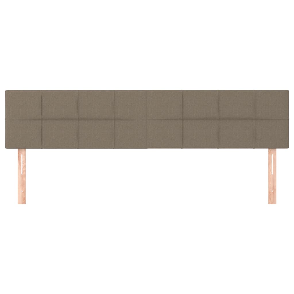 Têtes de lit 2 pcs Taupe 100x5x78/88 cm Tissu