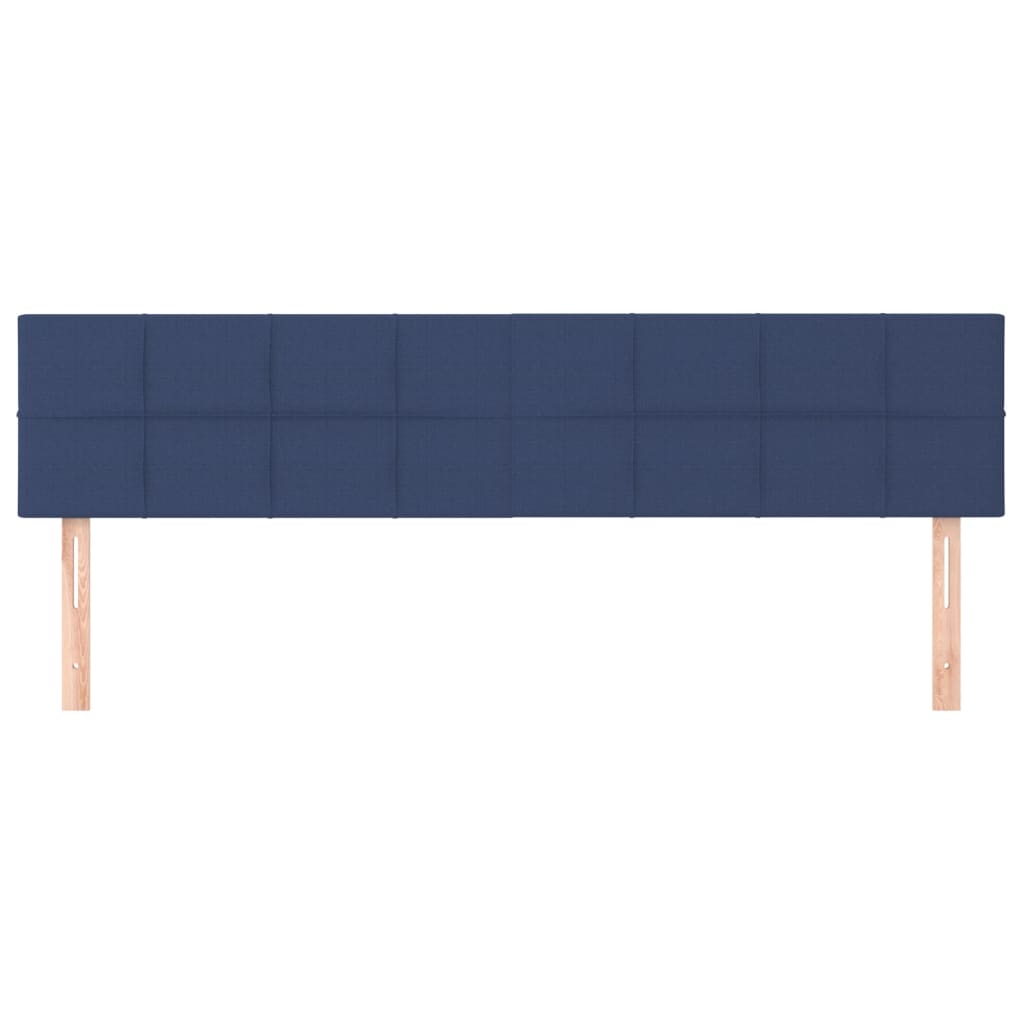 Têtes de lit 2 pcs Bleu 100x5x78/88 cm Tissu