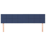 Têtes de lit 2 pcs Bleu 100x5x78/88 cm Tissu