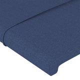 Têtes de lit 2 pcs Bleu 100x5x78/88 cm Tissu