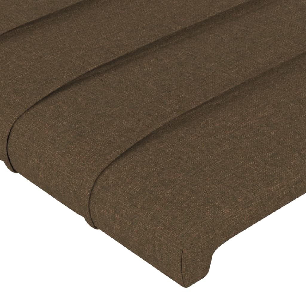 Tête de lit Marron Foncé 80x5x78/88 cm Tissu