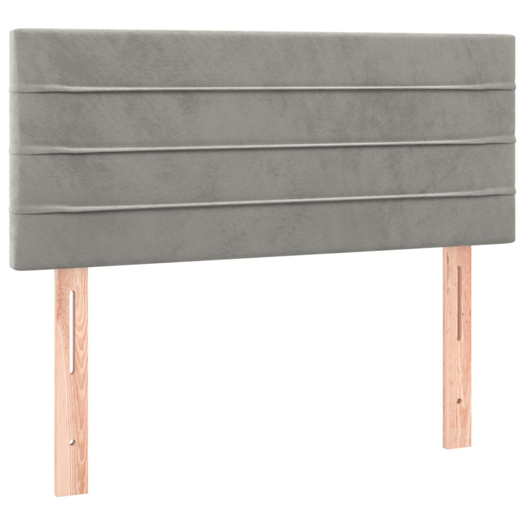 Tête de lit Gris clair 80x5x78/88 cm Velours