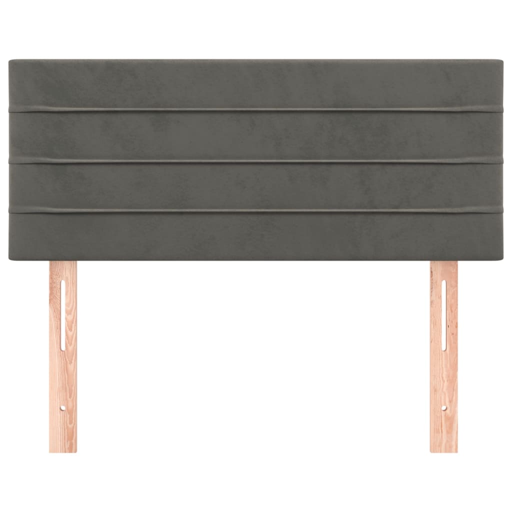 Tête de lit Gris foncé 80x5x78/88 cm Velours