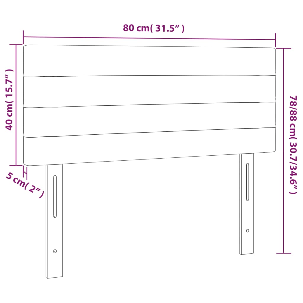 Tête de lit Vert foncé 80x5x78/88 cm Velours