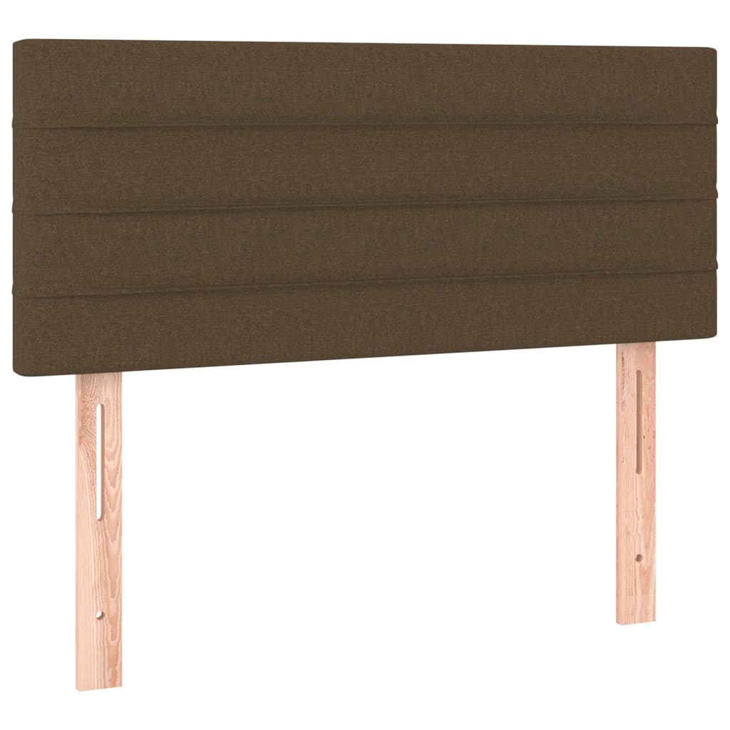 Tête de lit Marron Foncé 100x5x78/88 cm Tissu