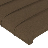 Tête de lit Marron Foncé 100x5x78/88 cm Tissu