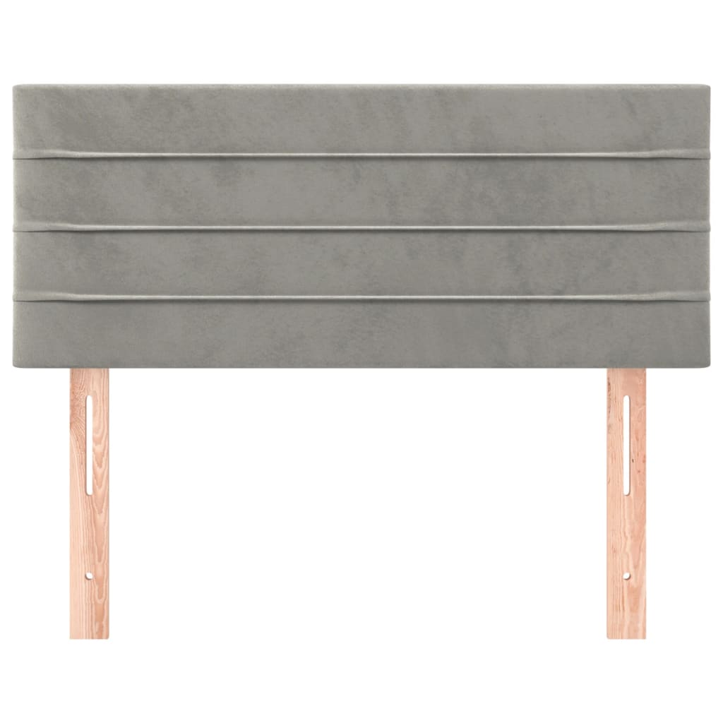 Tête de lit Gris clair 100x5x78/88 cm Velours