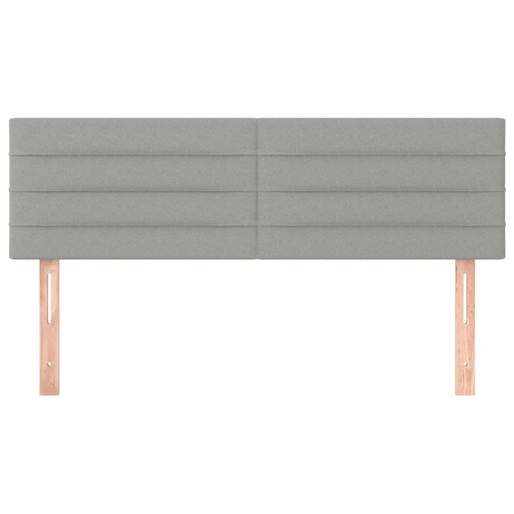 Têtes de lit 2 pcs Gris clair 72x5x78/88 cm Tissu