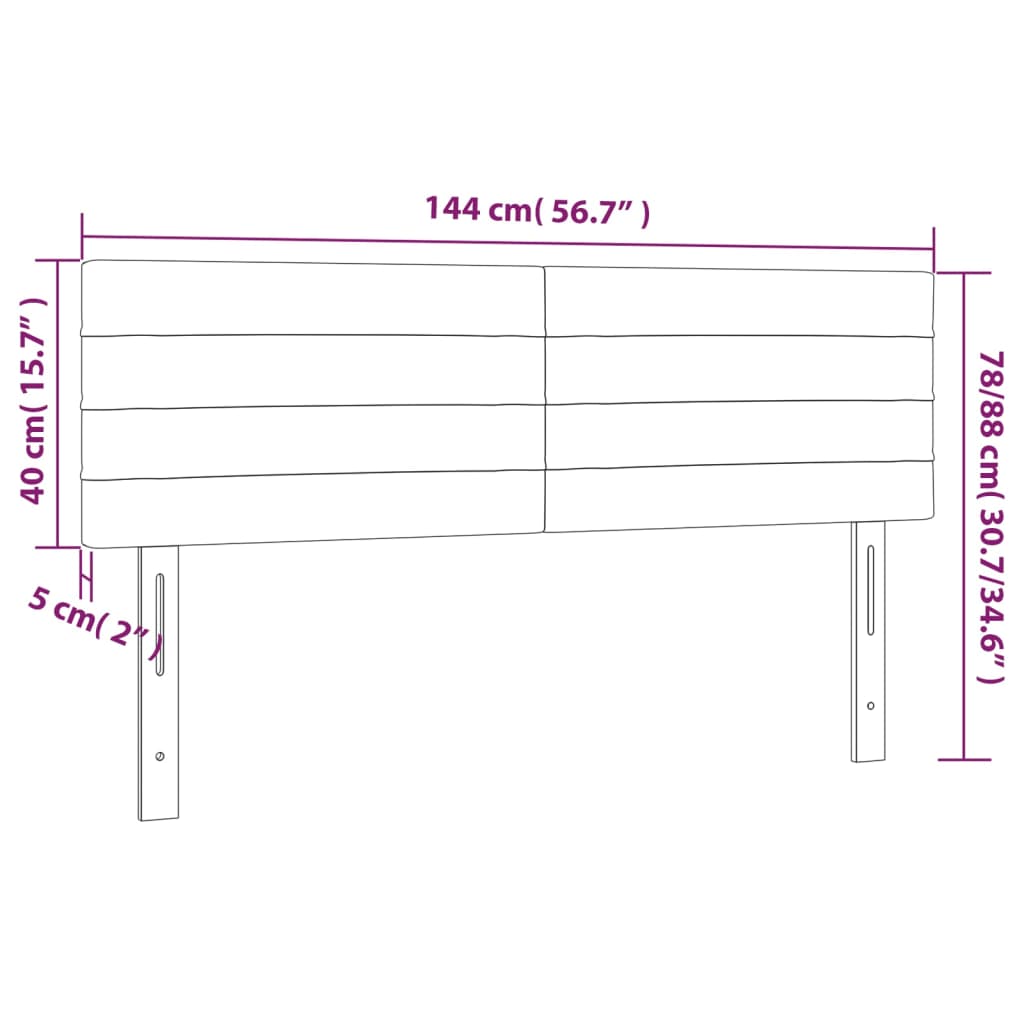 Têtes de lit 2 pcs Gris clair 72x5x78/88 cm Tissu