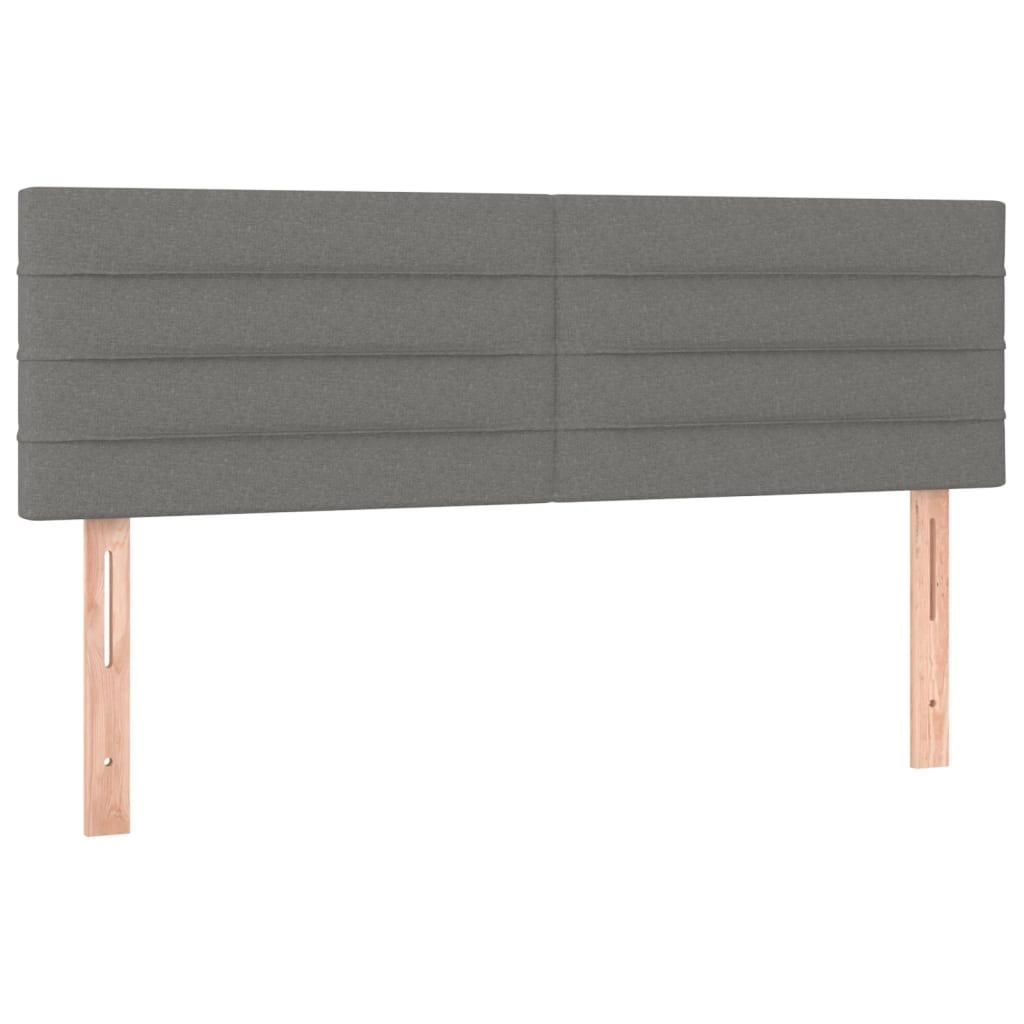 Têtes de lit 2 pcs Gris foncé 72x5x78/88 cm Tissu