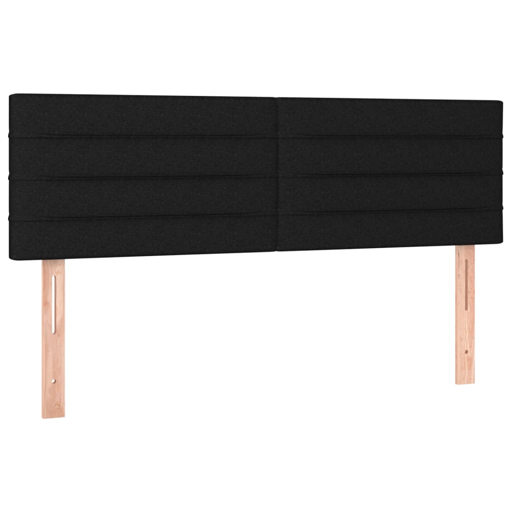 Têtes de lit 2 pcs Noir 72x5x78/88 cm Tissu