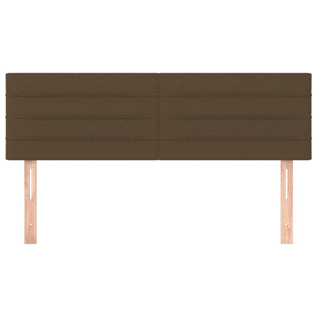 Têtes de lit 2 pcs Marron foncé 72x5x78/88 cm Tissu