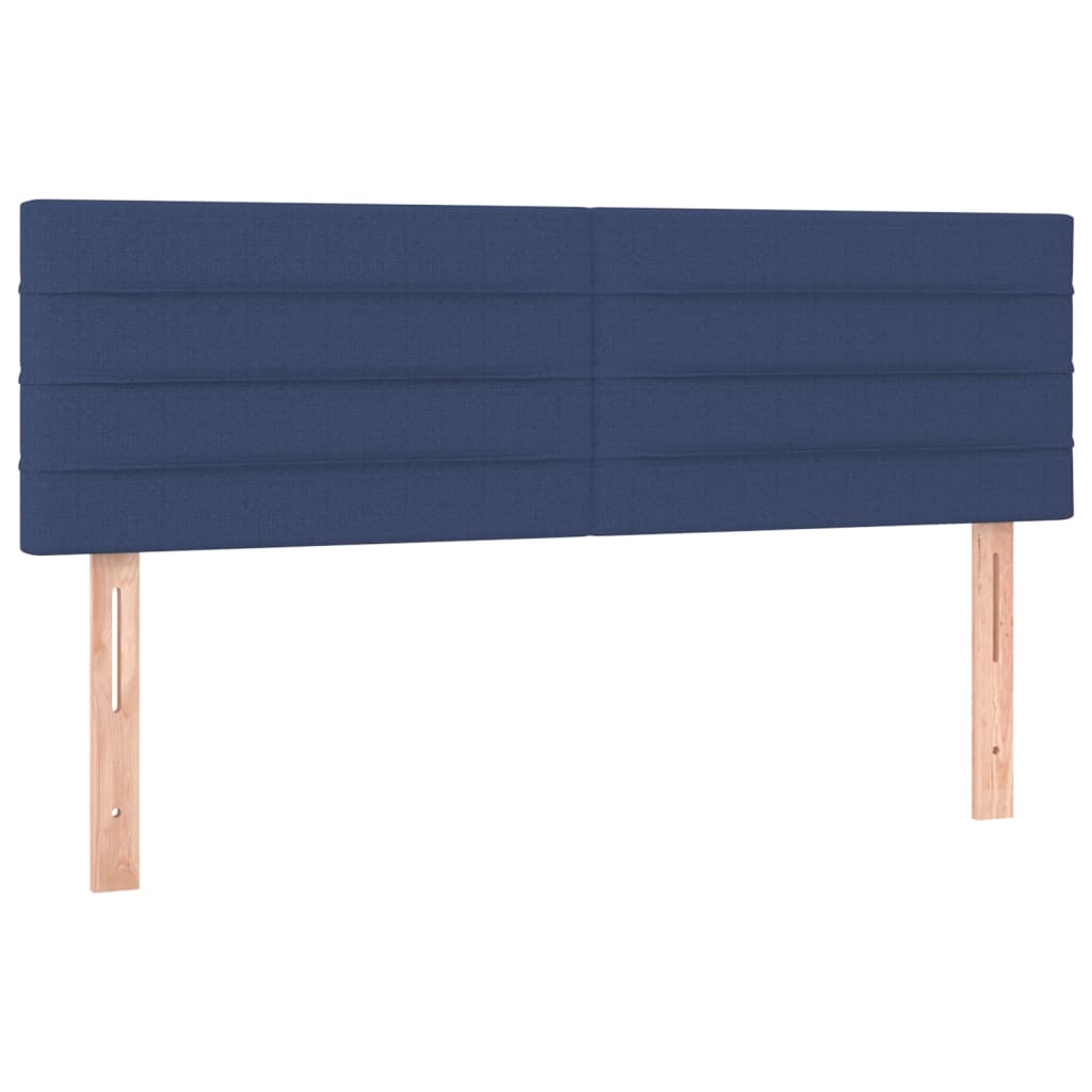 Têtes de lit 2 pcs Bleu 72x5x78/88 cm Tissu