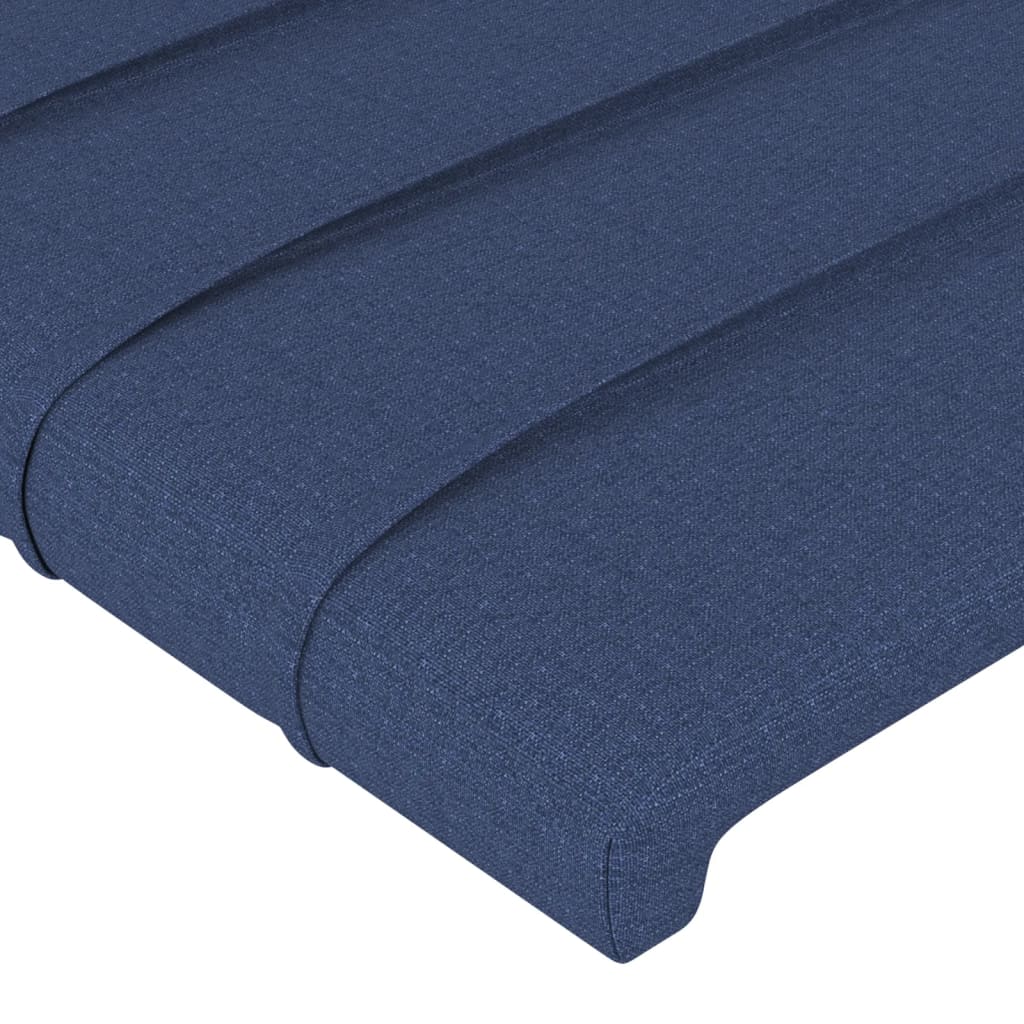 Têtes de lit 2 pcs Bleu 72x5x78/88 cm Tissu