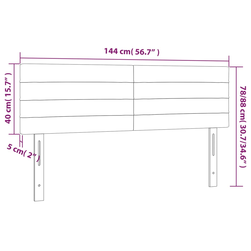 Têtes de lit 2 pcs Bleu 72x5x78/88 cm Tissu