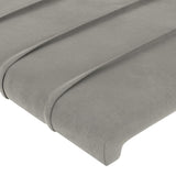 Têtes de lit 2 pcs Gris clair 72x5x78/88 cm Velours