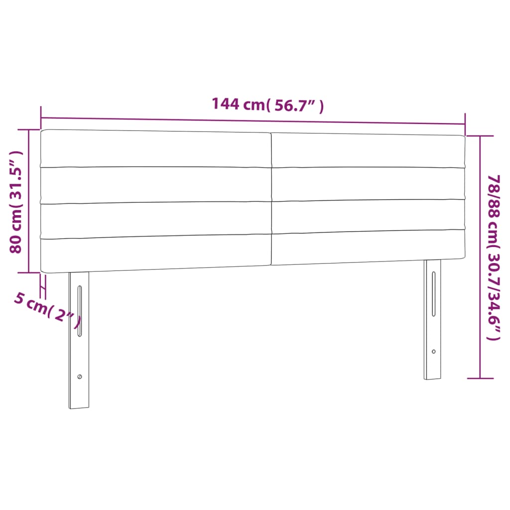 Têtes de lit 2 pcs Gris clair 72x5x78/88 cm Velours