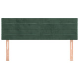 Têtes de lit 2 pcs Vert foncé 72x5x78/88 cm Velours