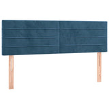 Têtes de lit 2 pcs Bleu foncé 72x5x78/88 cm Velours