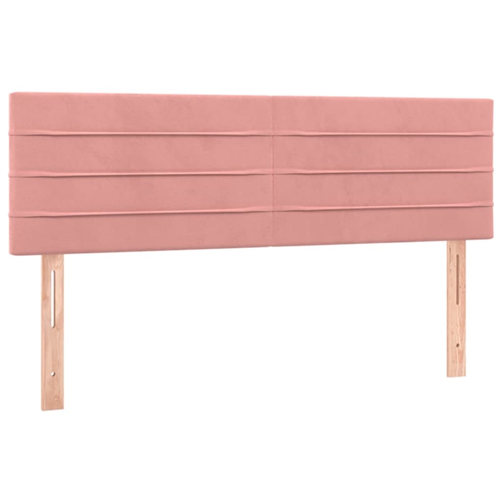 Têtes de lit 2 pcs Rose 72x5x78/88 cm Velours